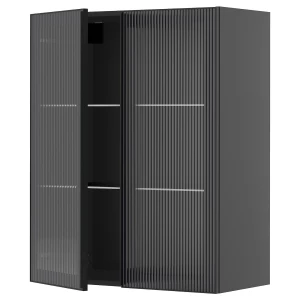 METOD Стенка полуторная/2 стеклянные двери ИКЕА