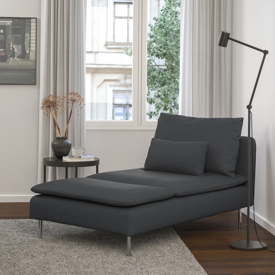 Кресло-кровать - IKEA SÖDERHAMN/SODERHAMN/СЕДЕРХАМН ИКЕА, 83х93х151 см, чёрный (изображение №2)