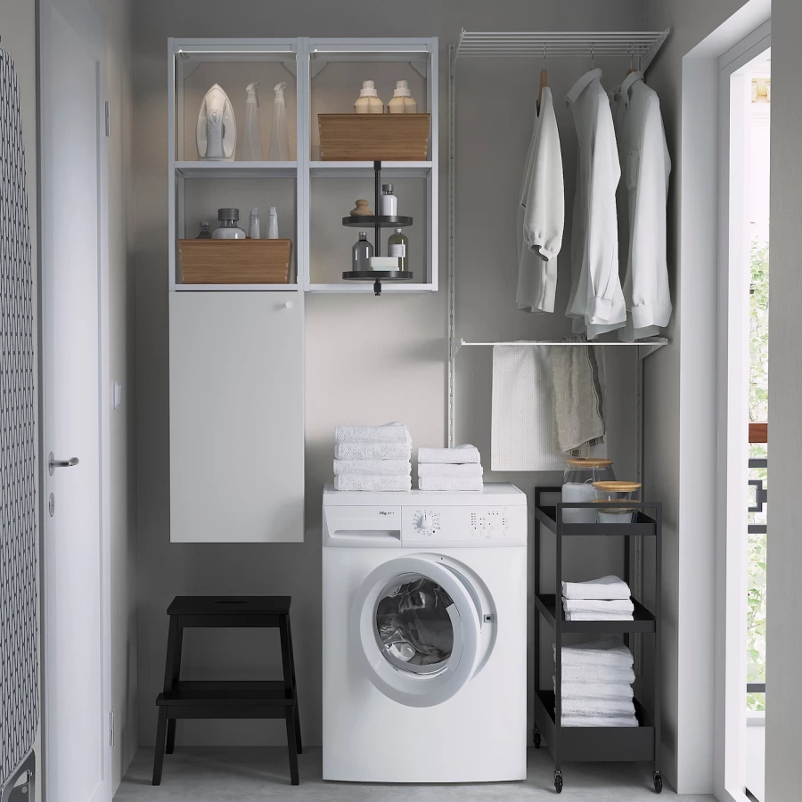 Комбинация для ванной - IKEA ENHET, 80х32х150 см, белый, ЭНХЕТ ИКЕА (изображение №5)