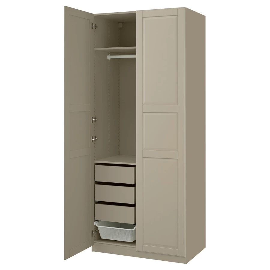 Гардеробная комбинация - IKEA PAX/TYSSEDAL / ПАКС/ТИССЕДАЛЬ ИКЕА, 236x100x60 см ,бежевый (изображение №1)