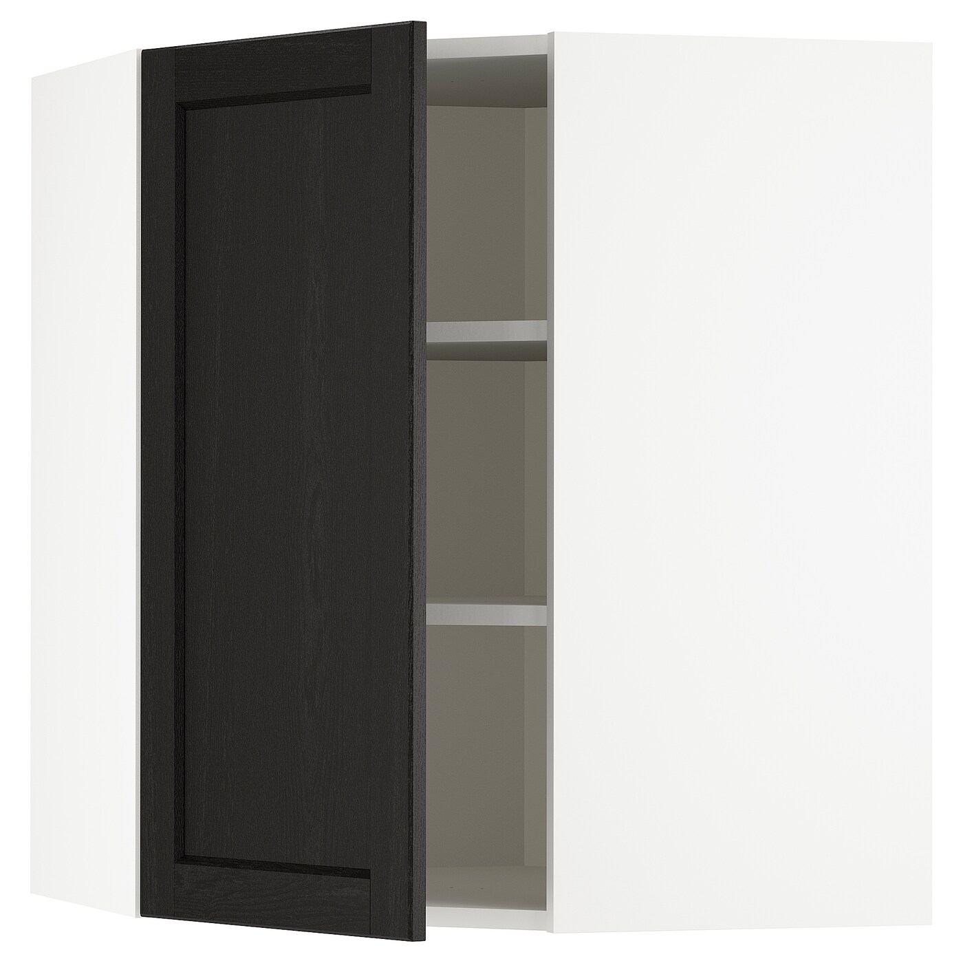METOD Навесной шкаф - METOD IKEA/ МЕТОД ИКЕА, 80х68 см, белый/черный