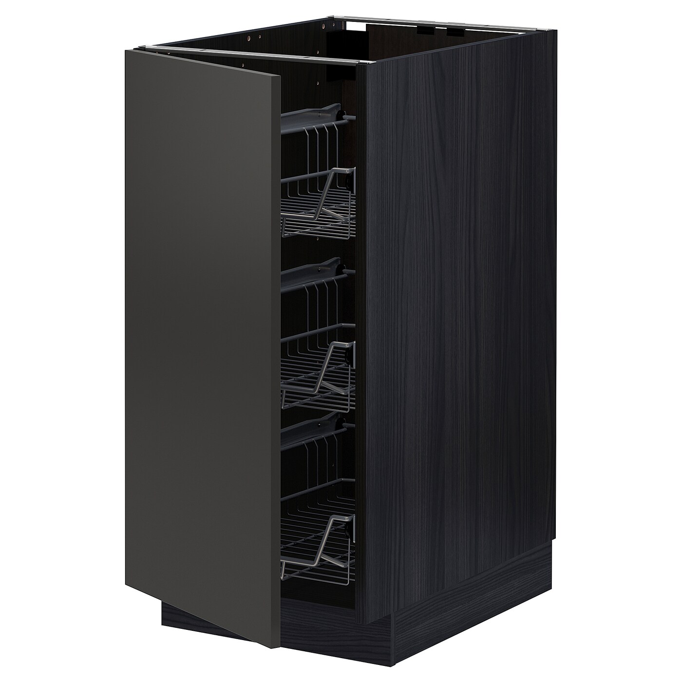 Напольный шкаф  - IKEA METOD, 88x62x40см, черный, МЕТОД ИКЕА