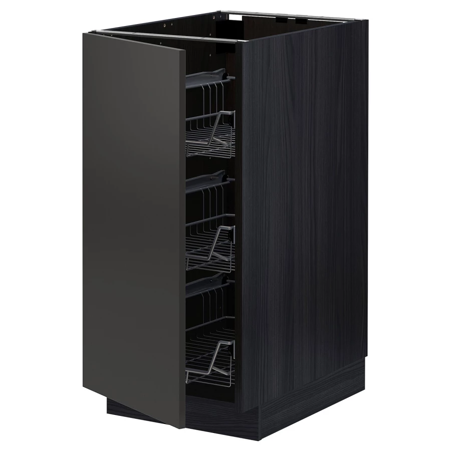 Напольный шкаф  - IKEA METOD, 88x62x40см, черный, МЕТОД ИКЕА (изображение №1)