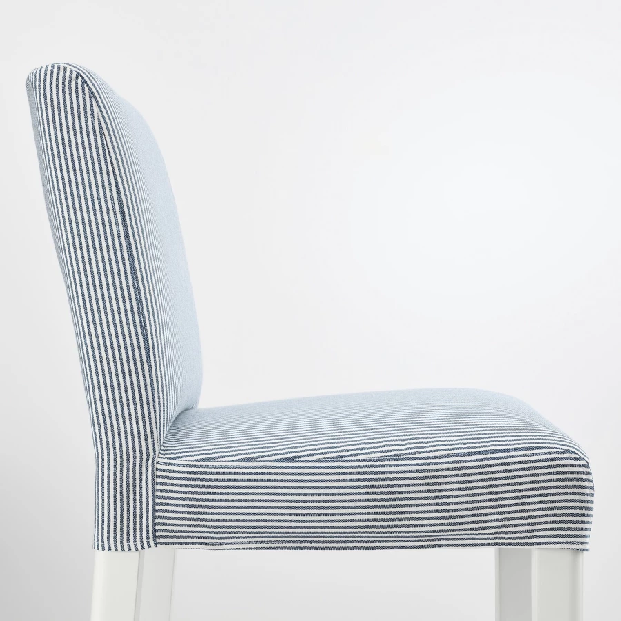 Барный стул со спинкой - BERGMUND IKEA/БЕРГМУНД ИКЕА, 110х45х49 см, голубой (изображение №6)