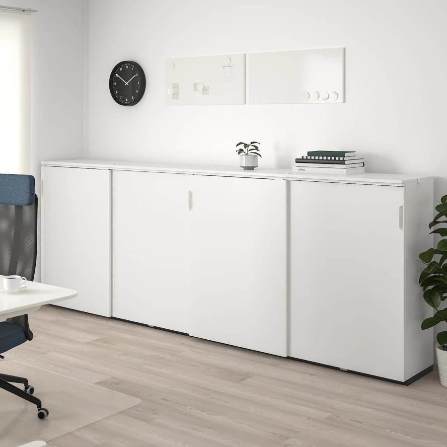 Комбинация с раздвижными дверями - IKEA GALANT/ГАЛАНТ ИКЕА, 120х45х320 см, белый (изображение №2)