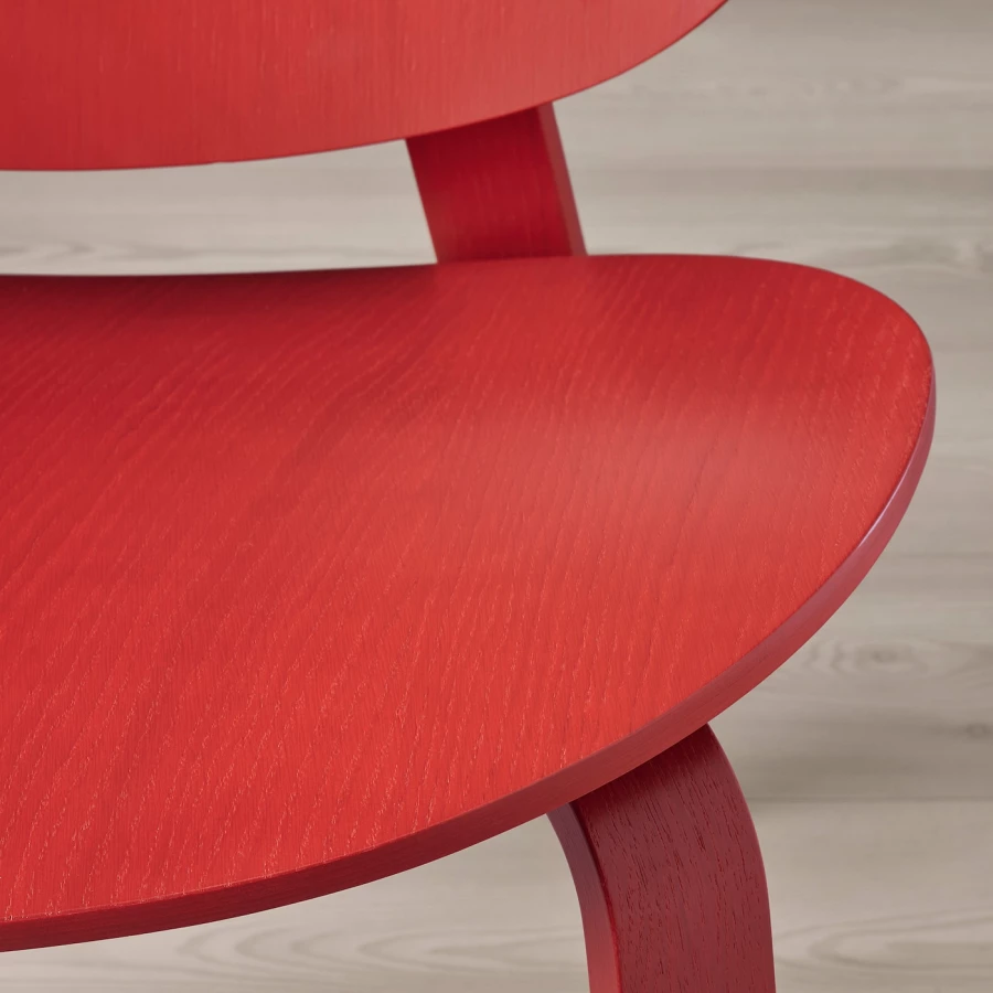 Деревянный стул - FRÖSET IKEA/ФРЕСЕТ ИКЕА, 57х59х74 см, красный (изображение №5)
