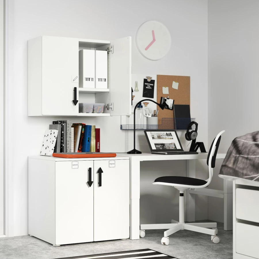 Шкаф детский - IKEA SMÅSTAD/SMASTAD,  60x30x60 см, белый/серый, СМОСТАД ИКЕА (изображение №3)