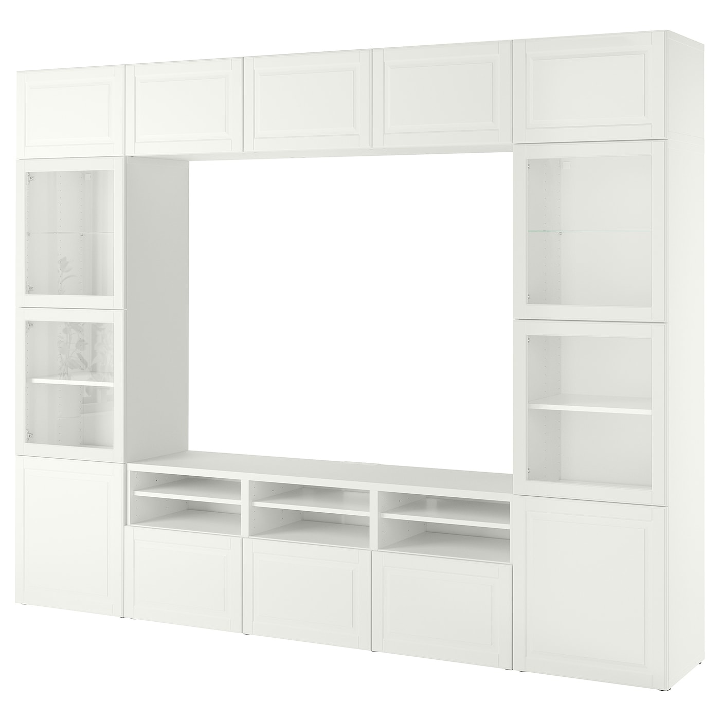 Комплект мебели д/гостиной  - IKEA BESTÅ/BESTA, 300x42x231 см, белый, БЕСТО ИКЕА