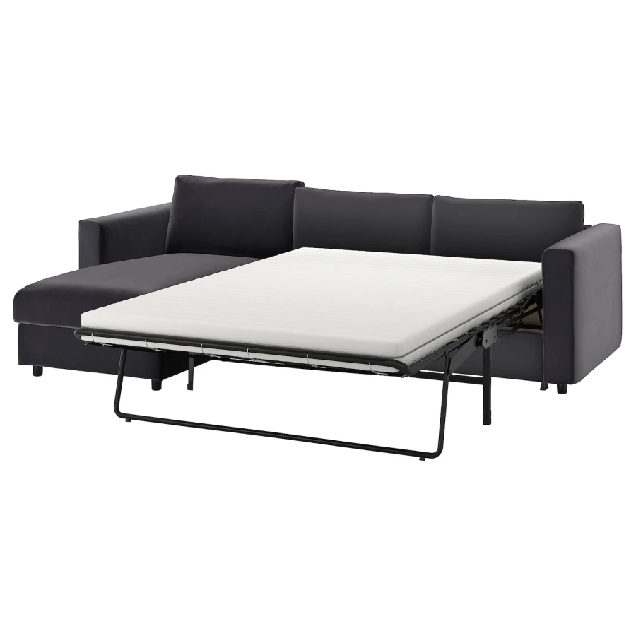 VIMLE Чехол на 3-местный диван с шезлонгом/Дьюпарп темно-серый ИКЕА (изображение №1)
