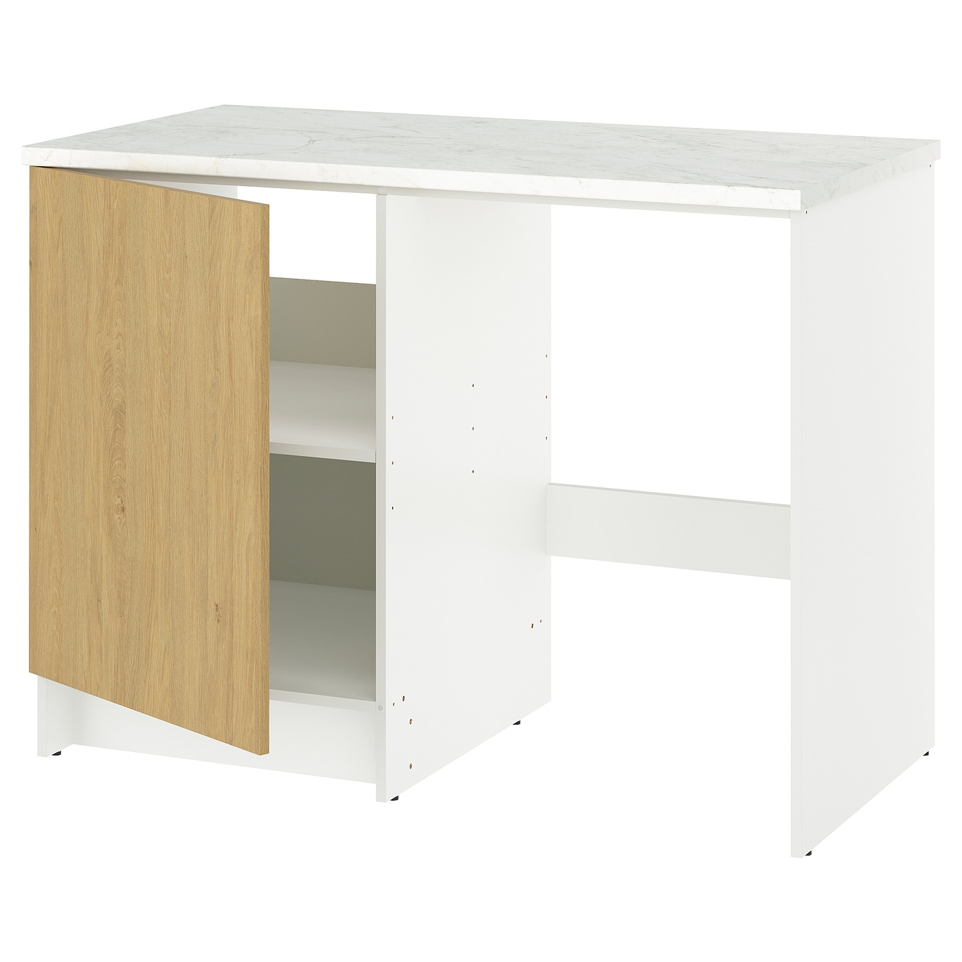 Напольный шкаф - IKEA KNOXHULT/ИКЕА КНОКСХУЛЬТ, белый/под беленный дуб