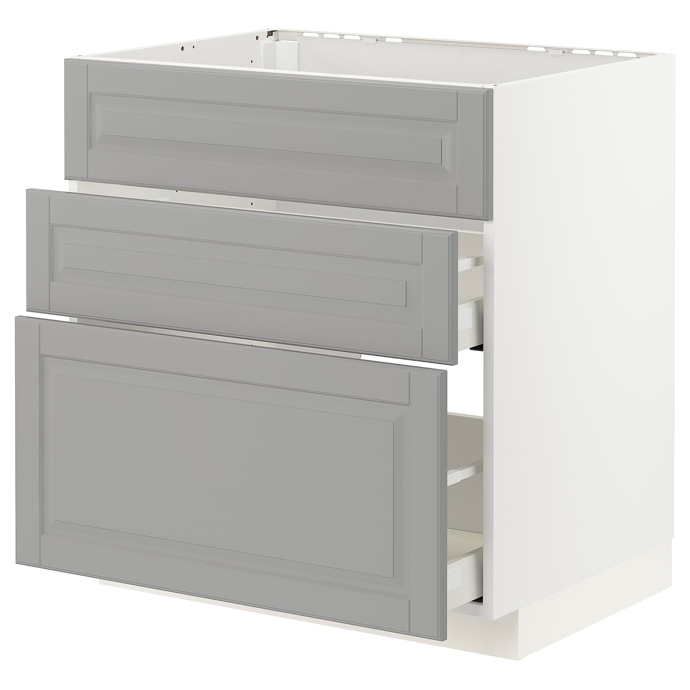 Напольный шкаф - IKEA METOD MAXIMERA, 80x62см, белый/серый, МЕТОД МАКСИМЕРА ИКЕА