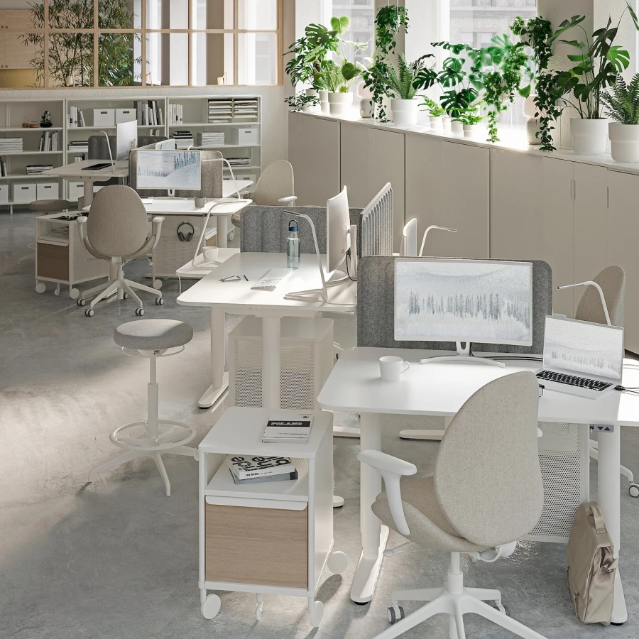 Офисный стул IKEA HATTEFJÄLL/HATTEFJALL, 68x68x114см, белый, ХАТТЕФЬЕЛЛЬ ИКЕА (изображение №3)