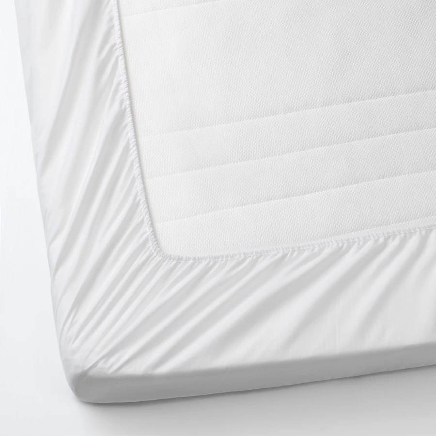 Наматрасник для детской кровати - LENAST IKEA/ ЛЕНАСТ ИКЕА, 60x120 см,  белый (изображение №2)