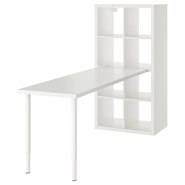 Письменный стол с книжной полкой 8 ячеек - IKEA LAGKAPTEN/KALLAX/ЛАГКАПТЕН/КАЛЛАКС ИКЕА, белый