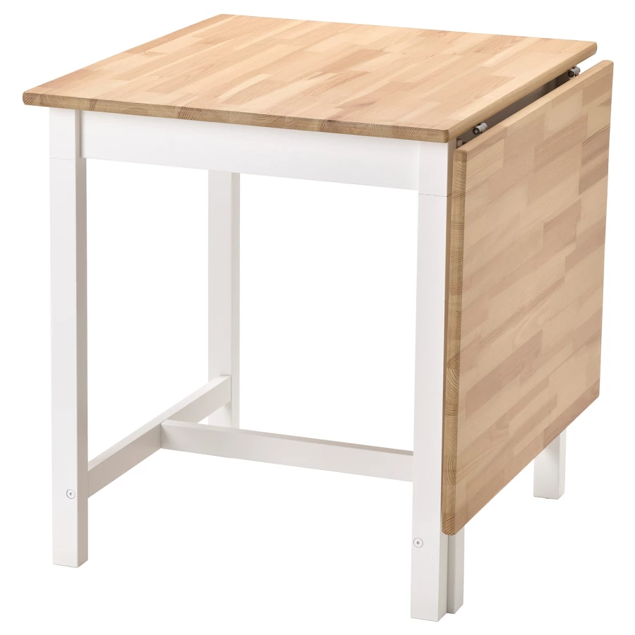 Раскладной кухонный стол - IKEA PINNTORP, 124/67х75х75 см, коричневый/белый, ПИННТОРП ИКЕА (изображение №1)