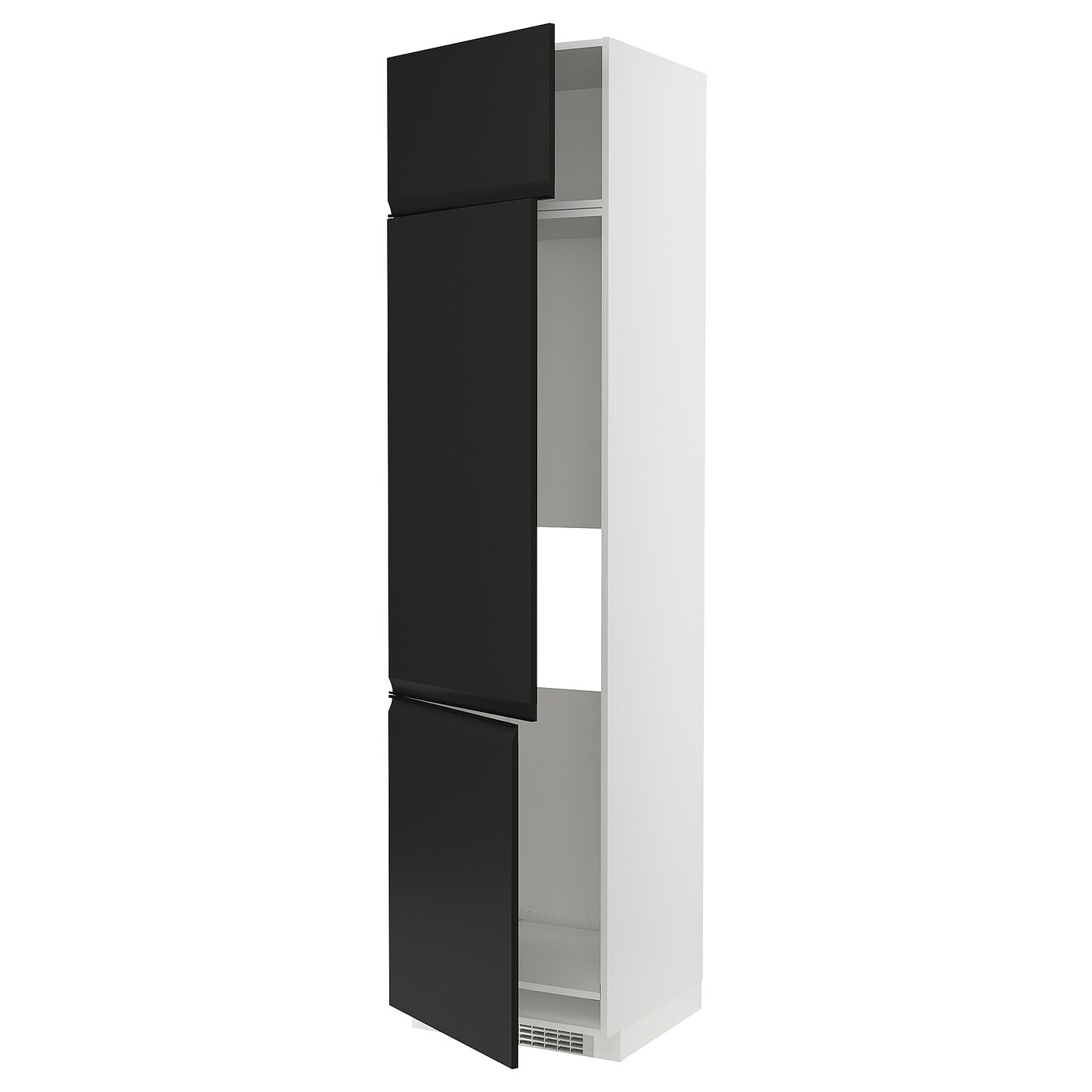 Шкаф для встроенной техники - IKEA METOD, 248x62x60см, черный/черный, МЕТОД  ИКЕА