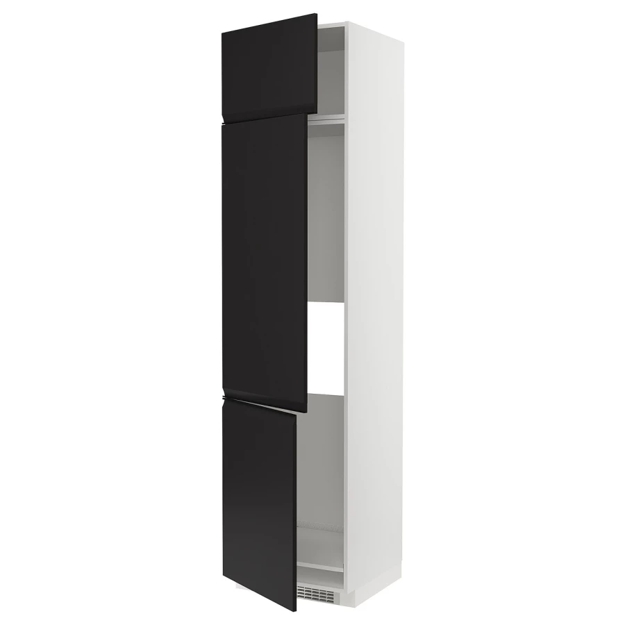 Шкаф для встроенной техники - IKEA METOD, 248x62x60см, черный/черный, МЕТОД  ИКЕА (изображение №1)
