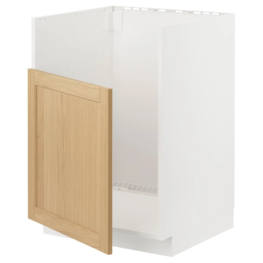 Напольный шкаф - METOD IKEA/ МЕТОД ИКЕА,  60х88 см, белый/под беленый дуб (изображение №1)