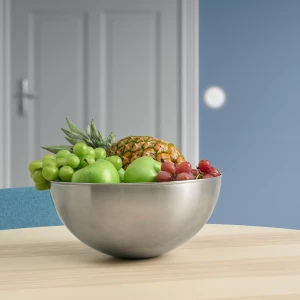 Второе фото. Сервировочная миска - IKEA BLANDA BLANK, 28см, серебристый, БЛАНДА БЛАНК ИКЕА