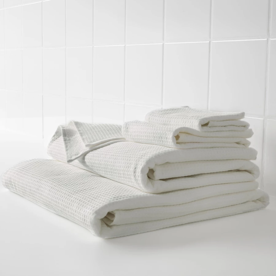 Полотенце для рук - IKEA SALVIKEN, 30х30 см, белый, САЛЬВИКЕН ИКЕА (изображение №7)