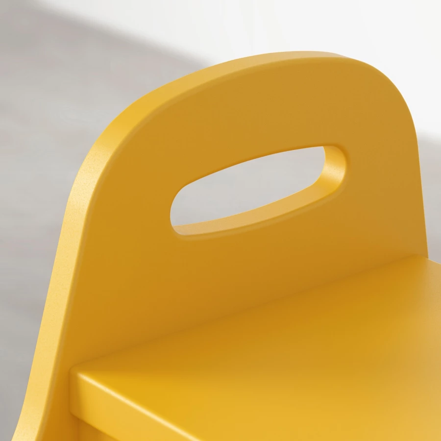 Табурет детский - IKEA TROGEN/ТРУГЕН ИКЕА, 33х40 см, желтый (изображение №7)