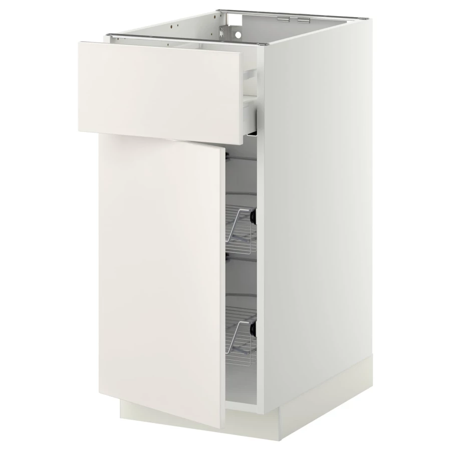 Напольный шкаф - METOD / MAXIMERA IKEA/ МЕТОД/ МАКСИМЕРА ИКЕА,  40х88 см, белый (изображение №1)