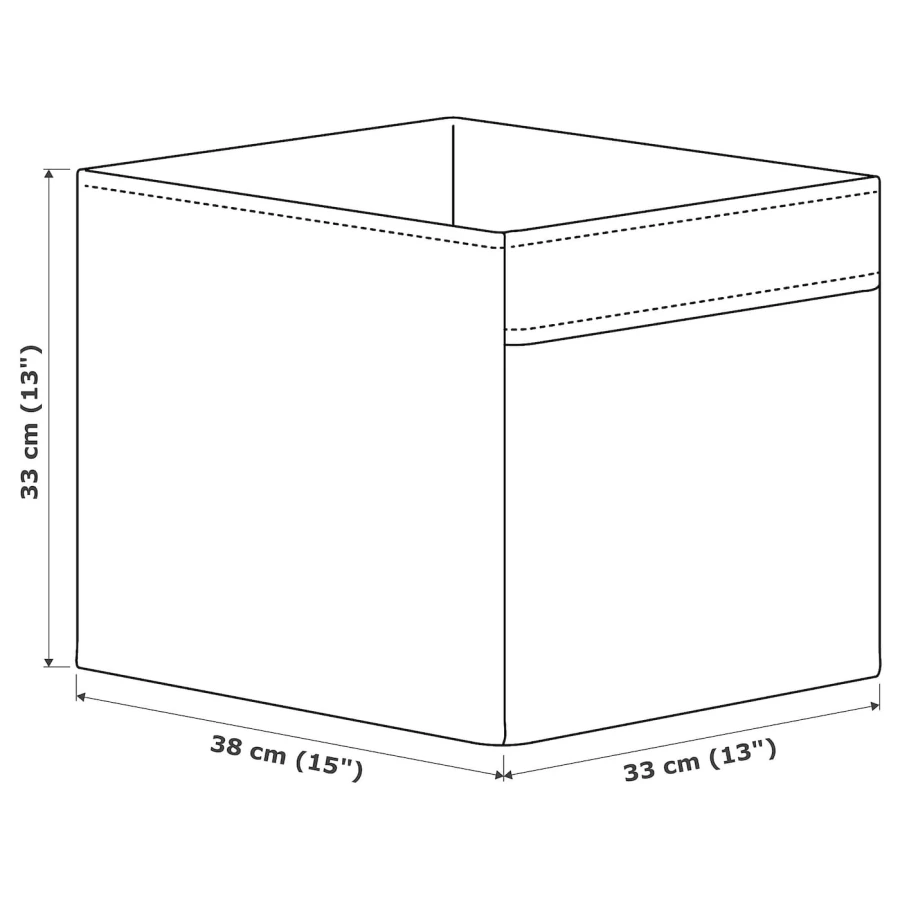 Коробка -  DRÖNA/ DRОNA IKEA/ ДРЕНА ИКЕА, 33х33 см, черный с рисунком (изображение №5)