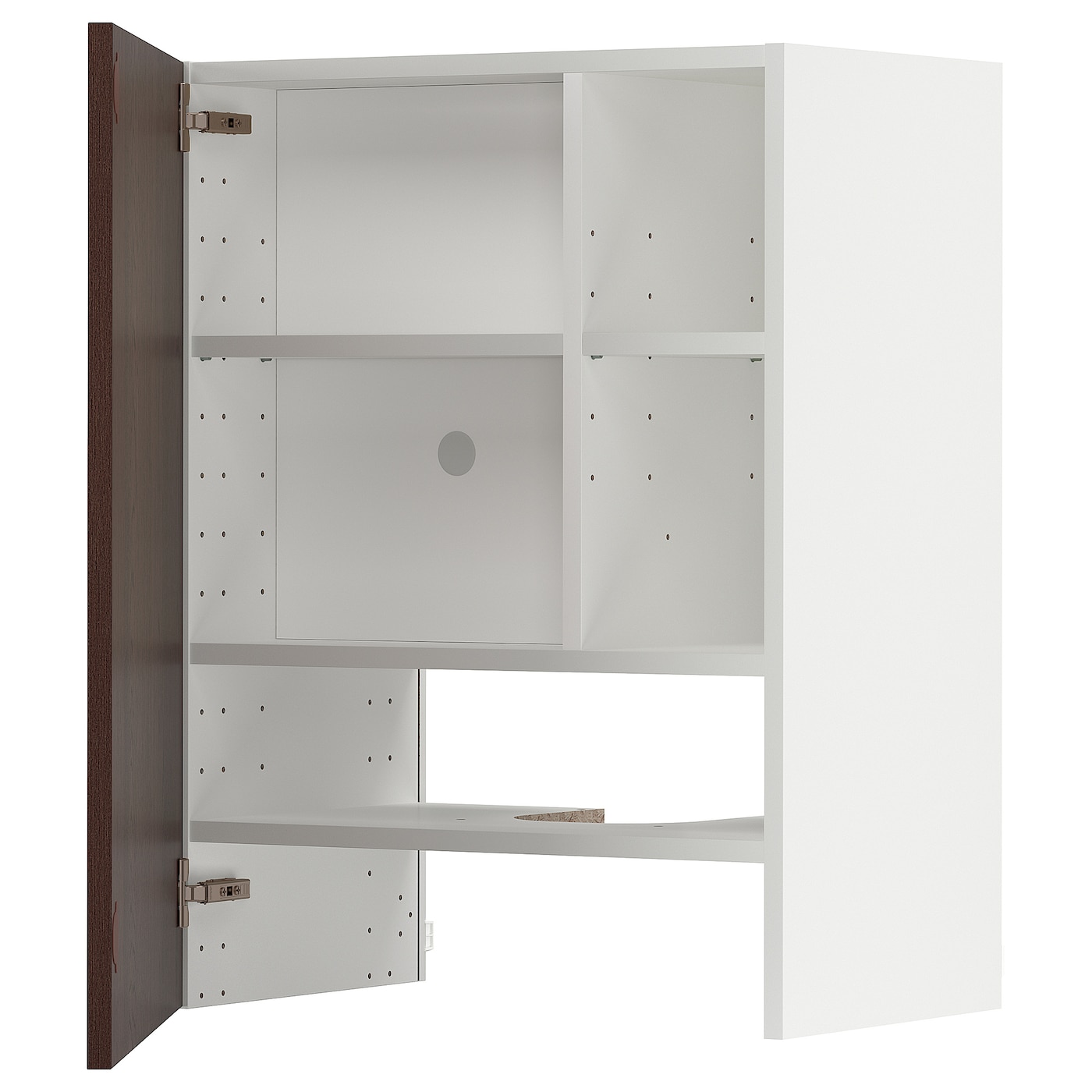 Навесной шкаф - METOD IKEA/ МЕТОД ИКЕА, 80х60 см, белый/коричневый