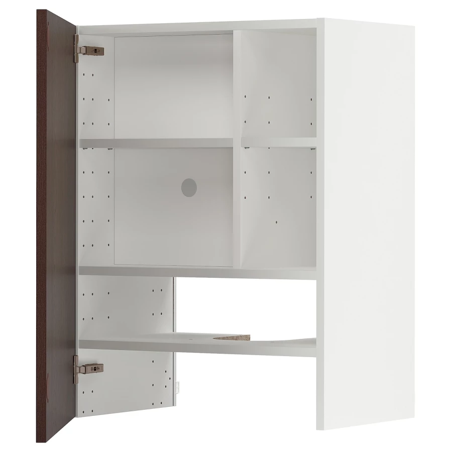 Навесной шкаф - METOD IKEA/ МЕТОД ИКЕА, 80х60 см, белый/коричневый (изображение №1)