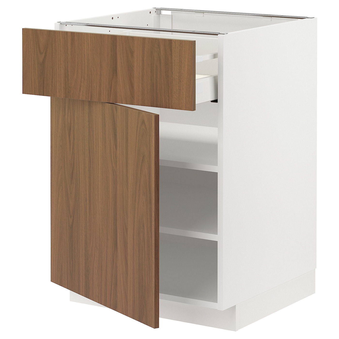 Напольный шкаф - METOD / MAXIMERA IKEA/ МЕТОД/ МАКСИМЕРА ИКЕА,  60х60 см, белый/коричневый