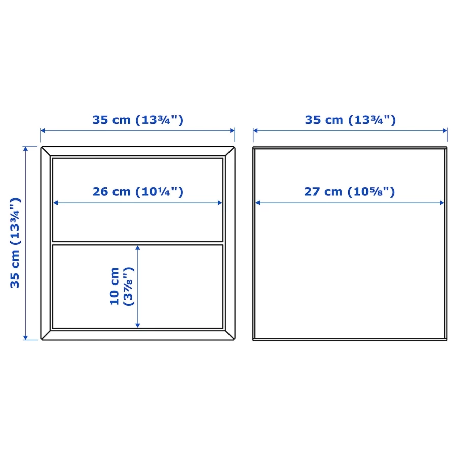 Навесной шкаф с 2 ящиками - IKEA EKET, 35х35х35 см, белый ЭКЕТ ИКЕА (изображение №5)