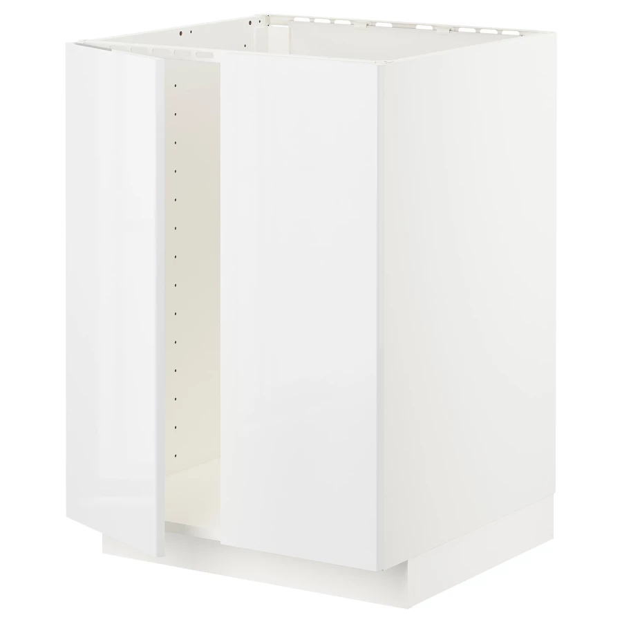 Шкаф под раковину/2 дверцы - METOD IKEA/ МЕТОД ИКЕА, 88х60  см,  белый (изображение №1)