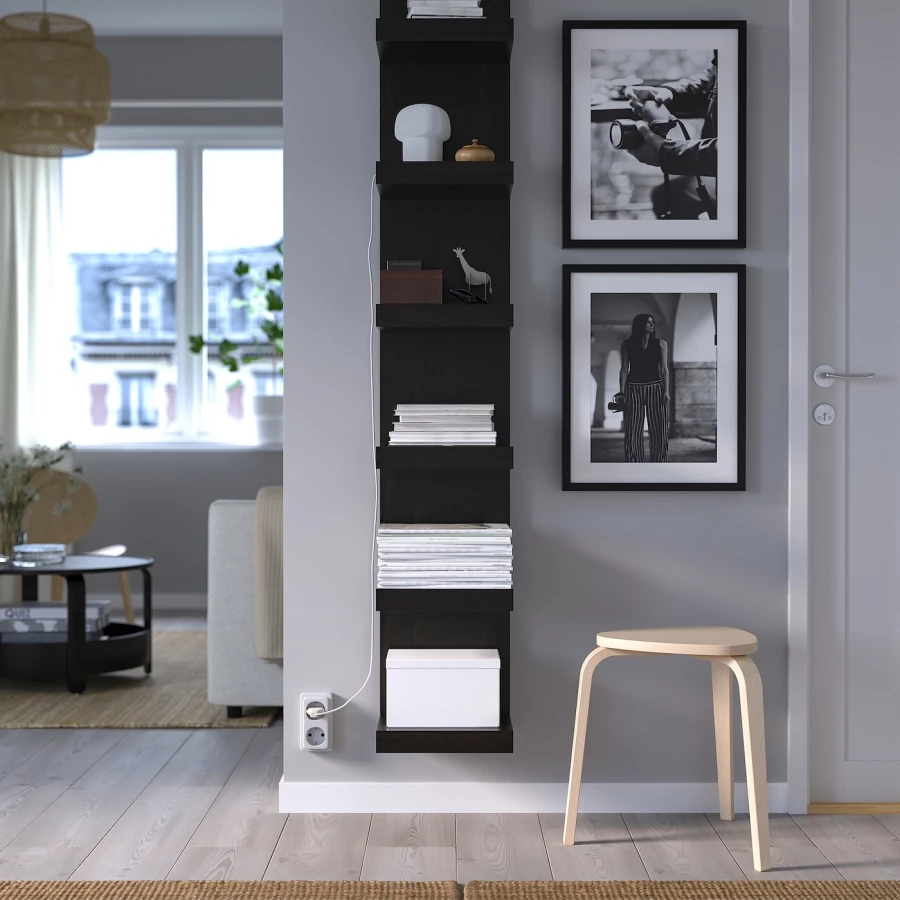 Полка настенная без ножки - IKEA LACK, 30x190 см, коричневый, Лакк ИКЕА (изображение №2)
