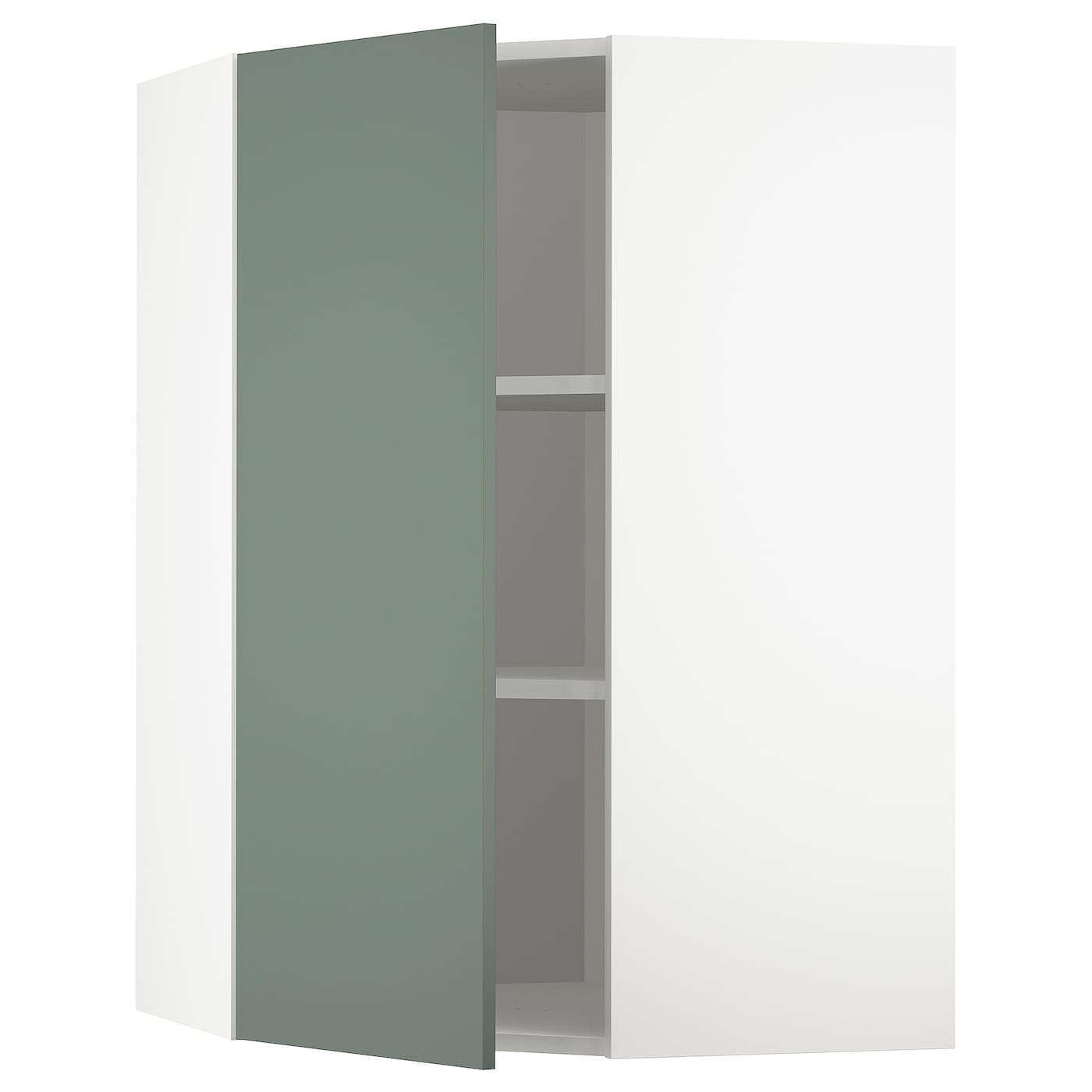 Шкаф  - METOD IKEA/ МЕТОД ИКЕА, 100х68 см, белый/темно-зеленый