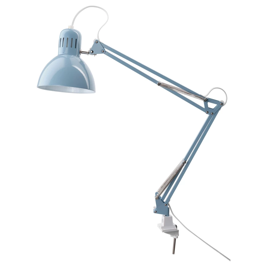 Лампа - TERTIAL  IKEA/ТЕРЦИАЛ ИКЕА, 17 см, голубой (изображение №1)