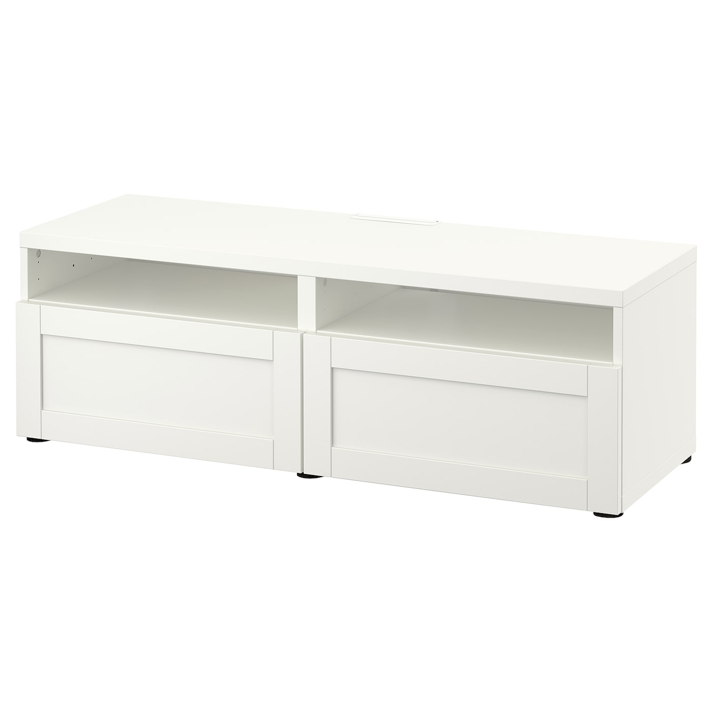 Тумба под ТВ с ящиками - IKEA BESTÅ/BESTA/БЕСТО ИКЕА, 42х39х120 см, белый