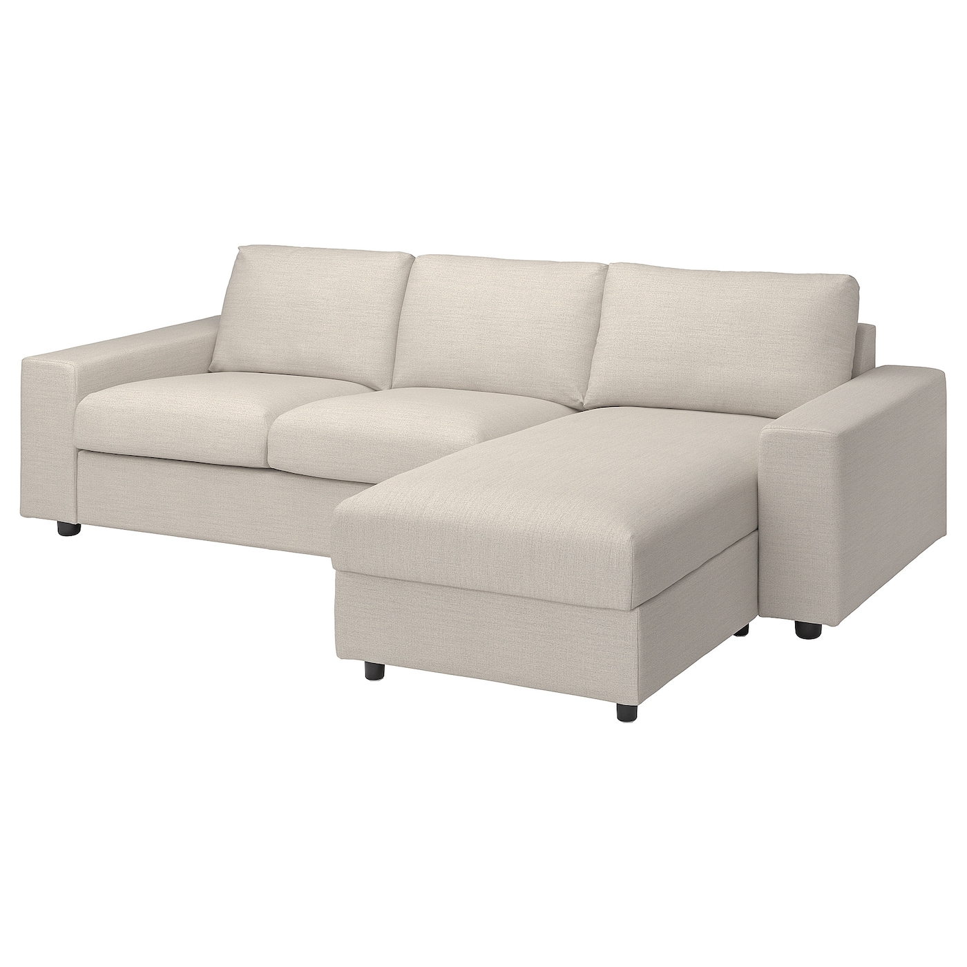 3-местный диван - IKEA VIMLE, 98x266см, бежевый, ВИМЛЕ ИКЕА
