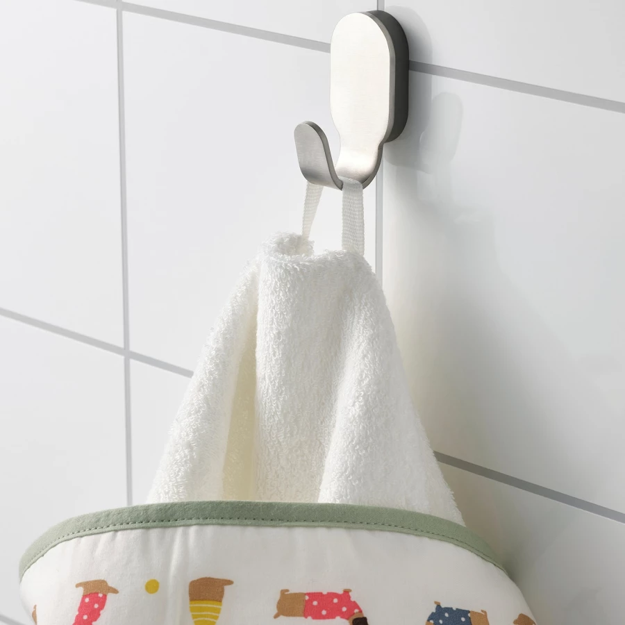 Детское полотенце - DRÖMSLOTT / DRОMSLOTT IKEA/ ДРОМСЛОТТ ИКЕА, 60х125 см, светло-серый (изображение №4)