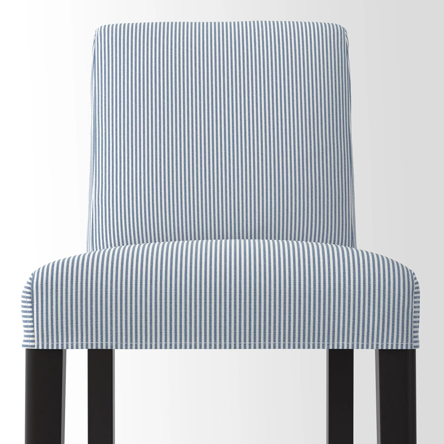 Барный стул со спинкой - BERGMUND IKEA/БЕРГМУНД ИКЕА, 97х45х48см, голубой (изображение №2)