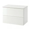 Шкаф для раковины с 2 ящиками - IKEA GODMORGON/TOLKEN/ГОДМОРГОН/ТОЛКЕН ИКЕА, 82x49x60 см, белый