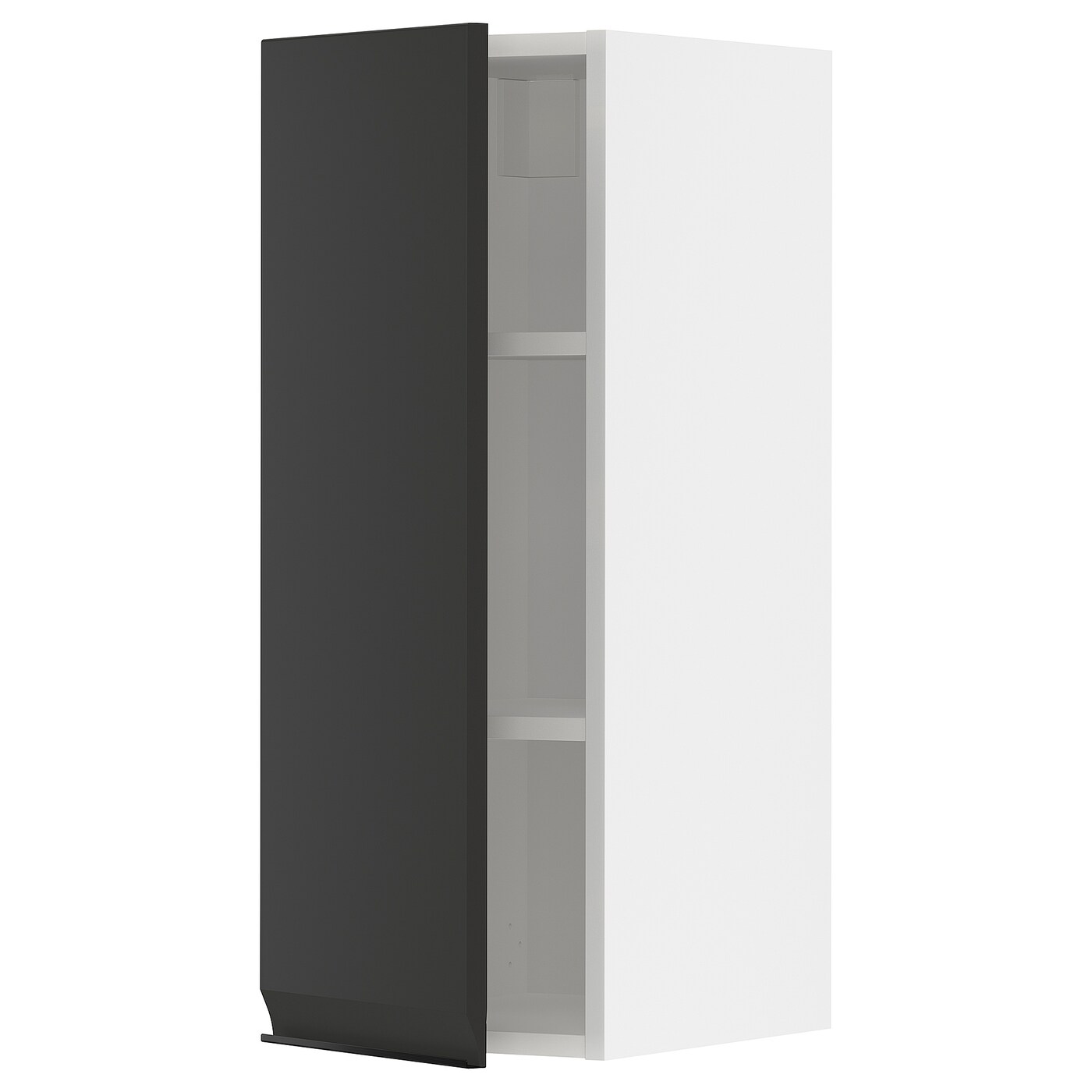 Навесной шкаф с полкой - METOD IKEA/ МЕТОД ИКЕА, 80х30 см, белый/черный