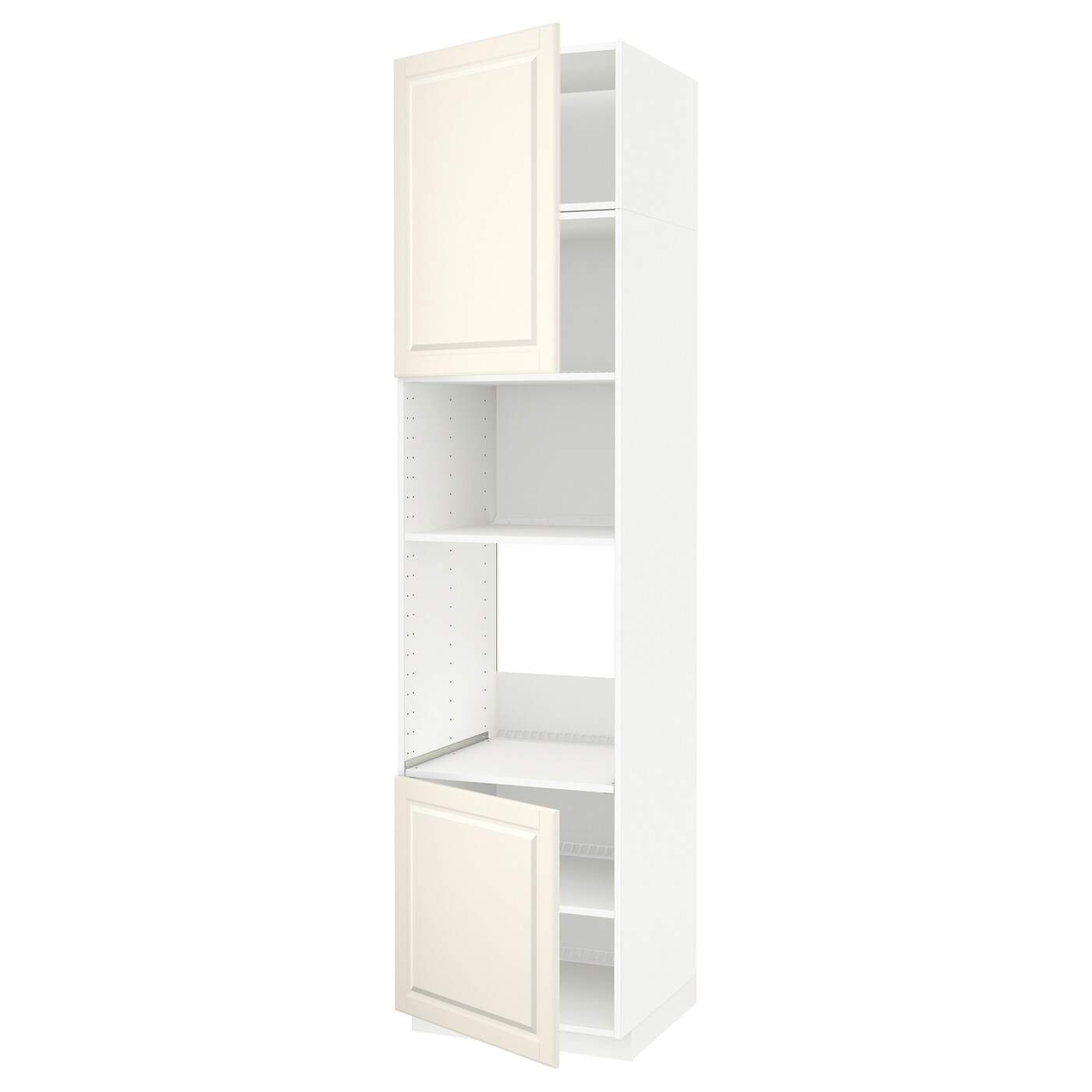 Высокий кухонный шкаф - IKEA METOD/МЕТОД ИКЕА, 240х60х60 см, белый/кремовый