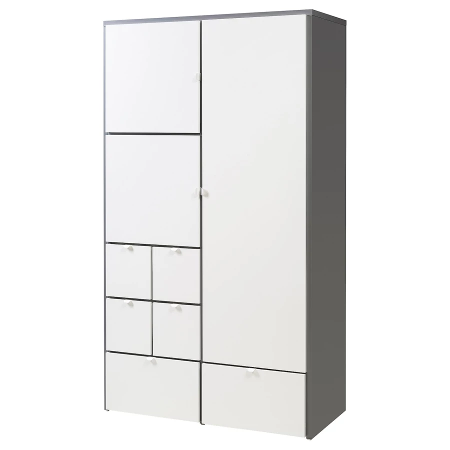 Платяной шкаф  - VIHALS IKEA/ ВИХАЛС ИКЕА, 122x59x216 см, белый (изображение №1)