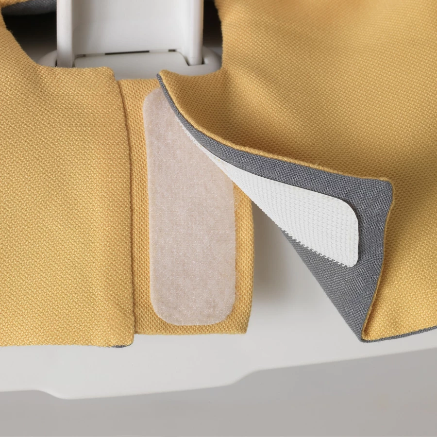 Поддерживающая подушка и чехол - LANGUR IKEA/  ЛАНГУР ИКЕА,  40х22 см, серый/желтый (изображение №4)