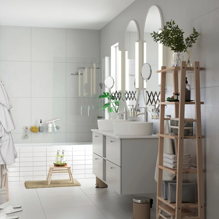 Столешница в ванную - TOLKEN  IKEA/ ТОЛКЕН ИКЕА, 122х49 см, белый (изображение №5)
