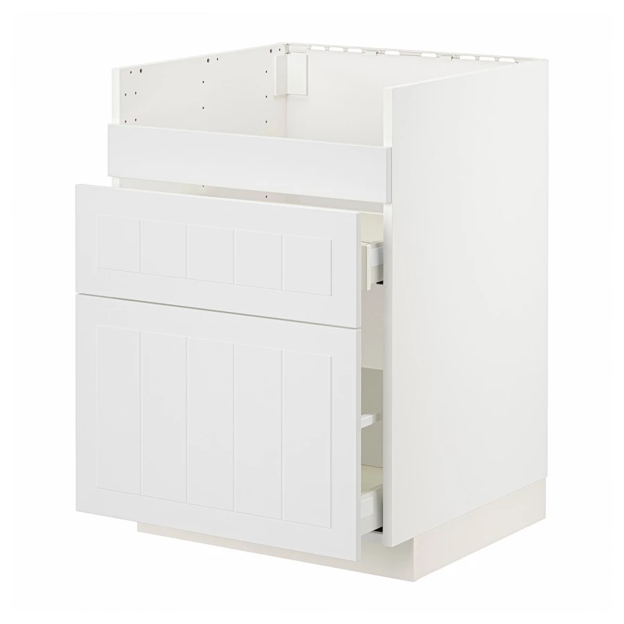 Шкаф под раковину /3 шт/2 шт - METOD / HAVSEN/MAXIMERA  IKEA/ МЕТОД/ХАВСЕН/МАКСИМЕРА ИКЕА, 88х60 см,  белый (изображение №1)