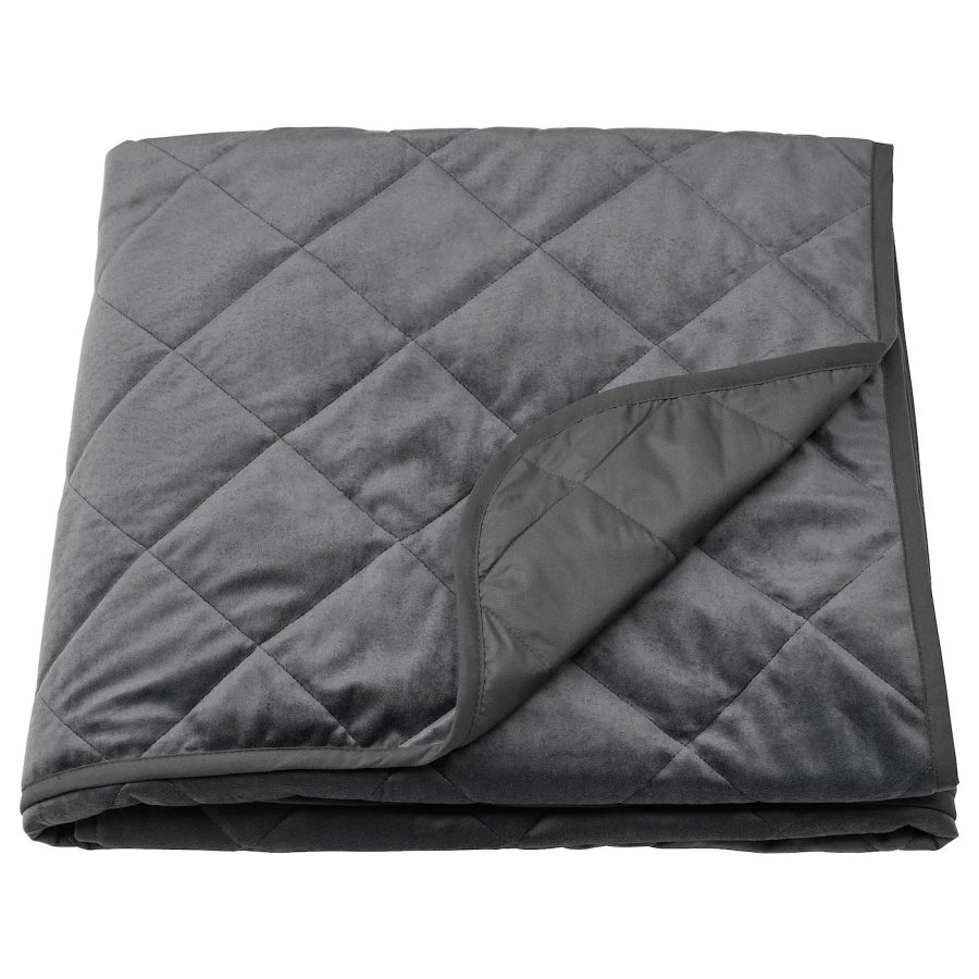 Одеяло - MJUKPLISTER IKEA/ МЬЮКПЛИСТЕР ИКЕА, 260х250 см, темно-серый (изображение №1)