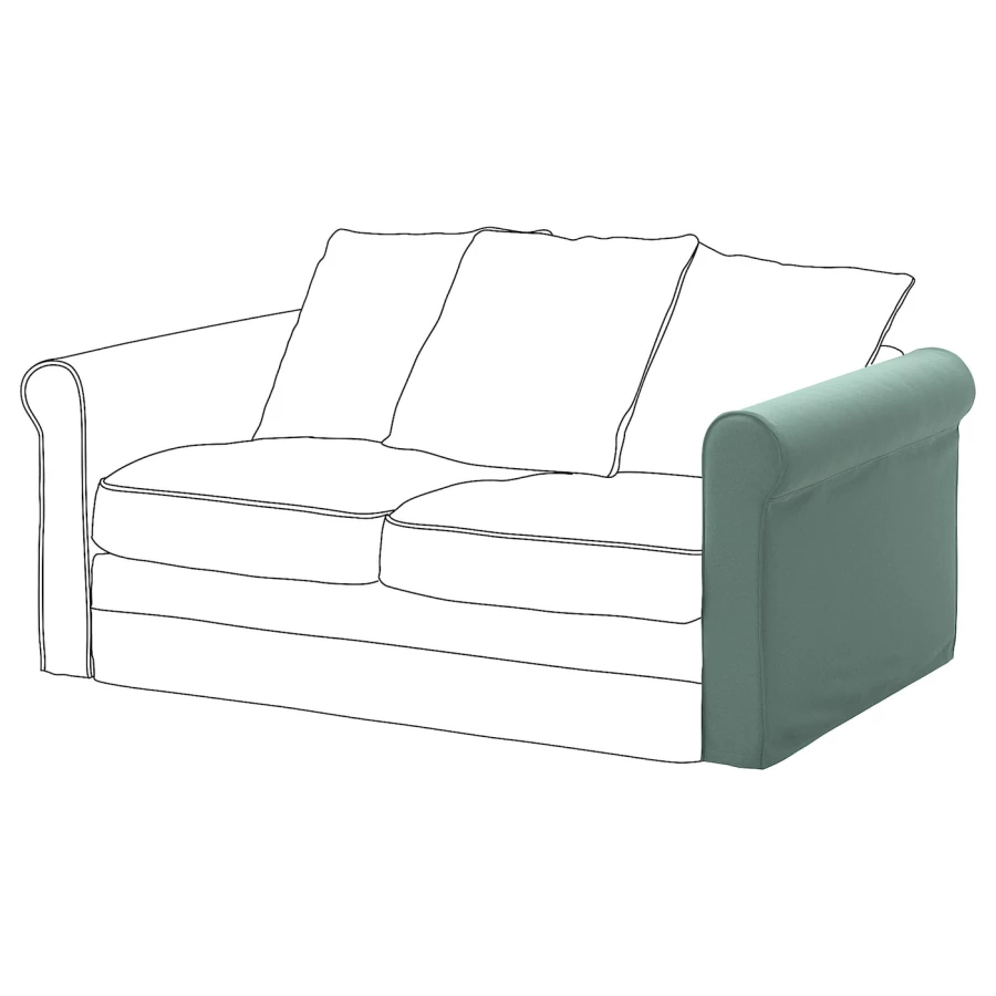 Чехол на подлокотник дивана -  GRÖNLID / GRОNLID  IKEA/  ГРЕНЛИД ИКЕА,  зеленый (изображение №1)