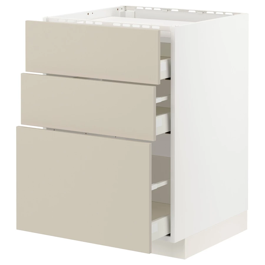 Модульный шкаф - METOD / MAXIMERA IKEA/ МЕТОД/МАКСИМЕРА  ИКЕА, 88х60 см, бежевый /белый (изображение №1)