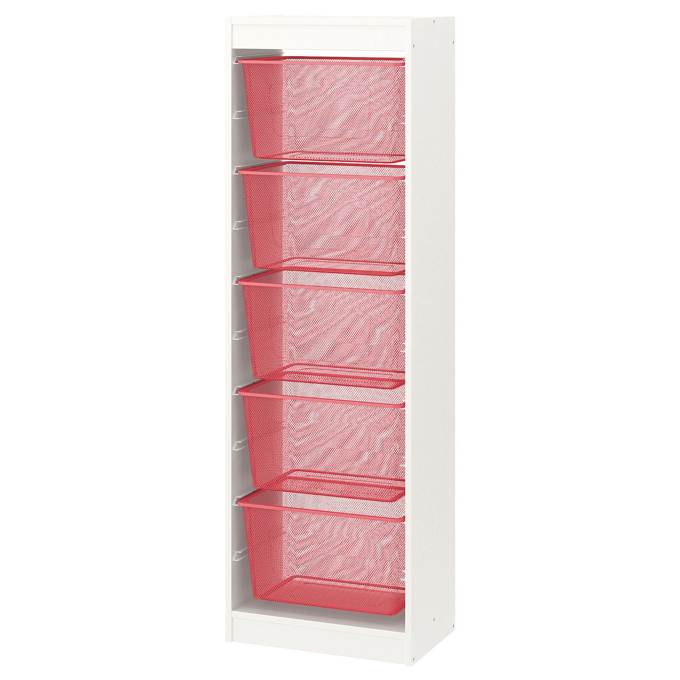 Стеллаж - IKEA TROFAST, 46х30х145 см, белый/ярко-красный, ТРУФАСТ ИКЕА